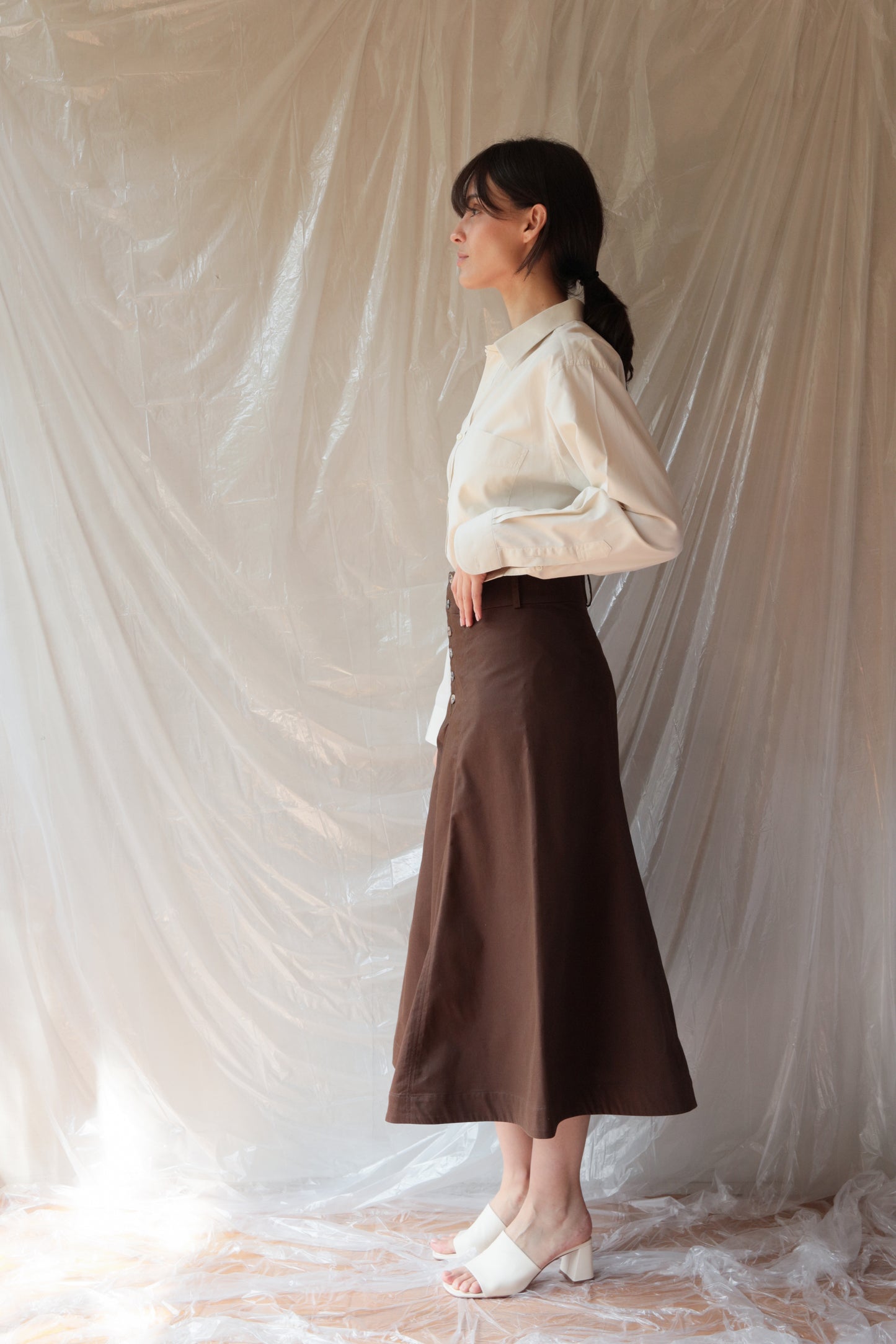 Skirt Pant ― Brown