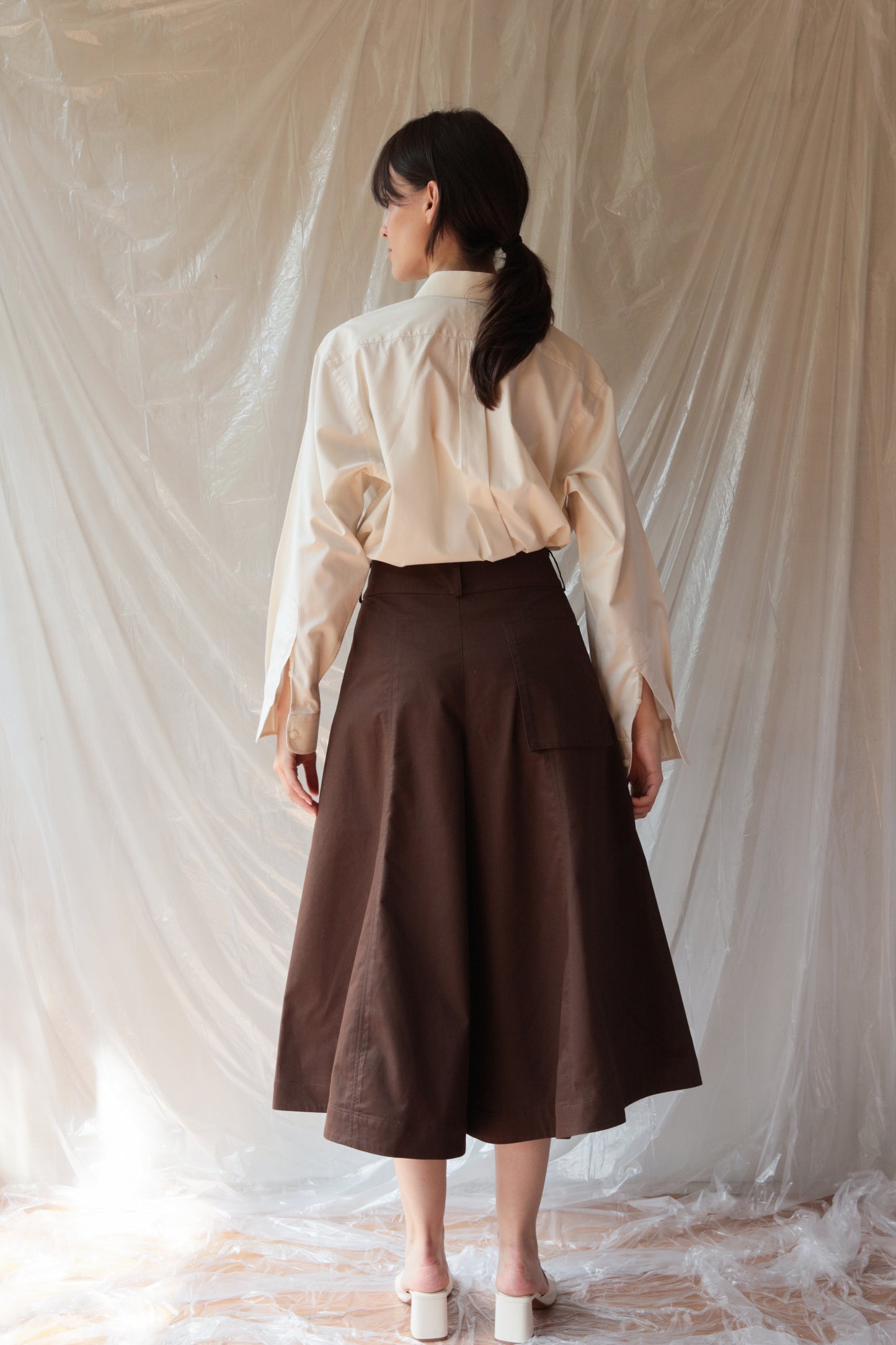 Skirt Pant ― Brown