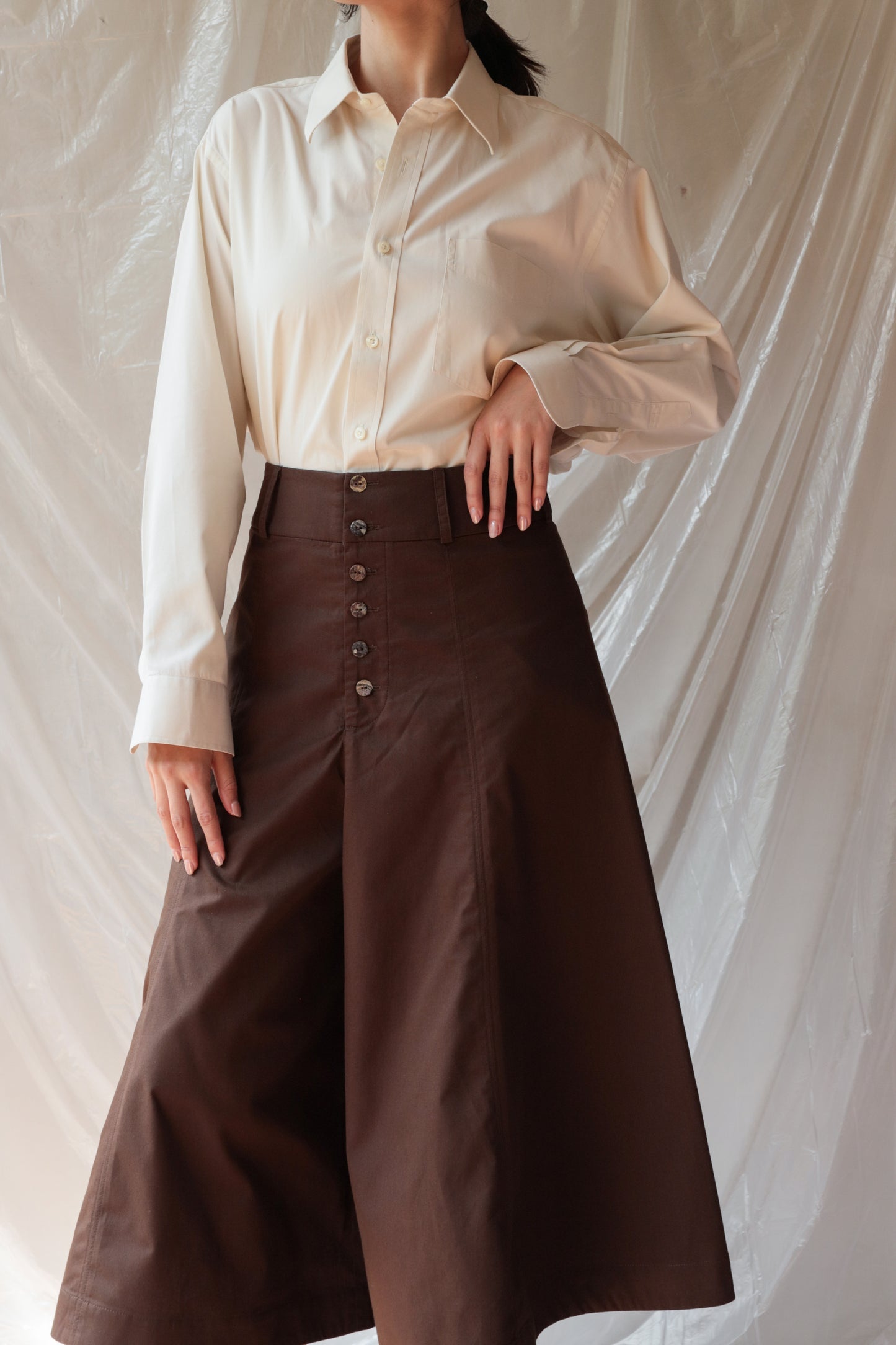 Skirt Pant ― Brown