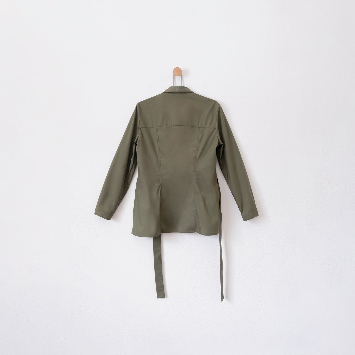 Light Crossed Jacket ― Olive